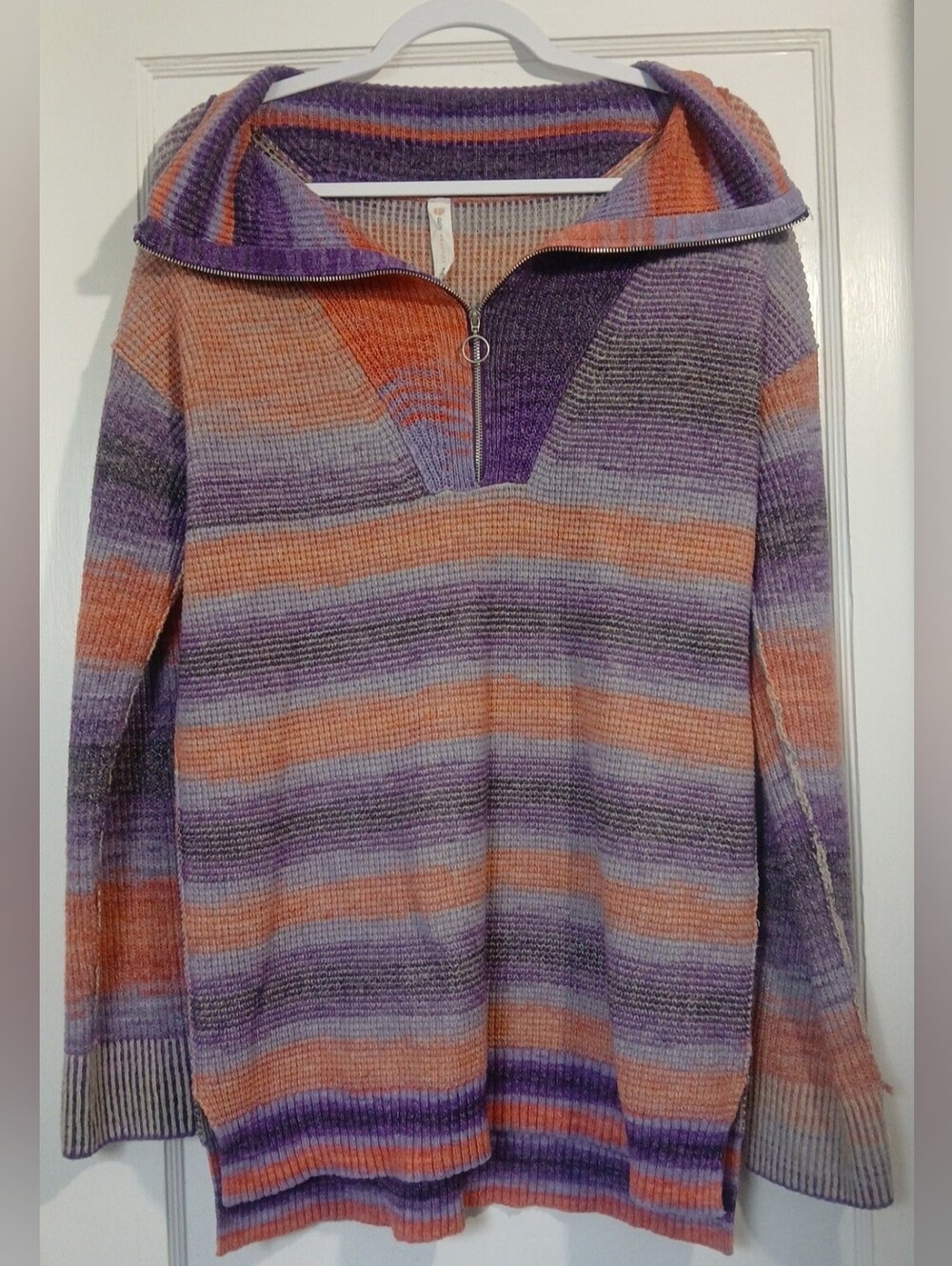 Daily Practice By Anthropologie Striped Half-Zip Sweater Dress